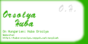 orsolya huba business card